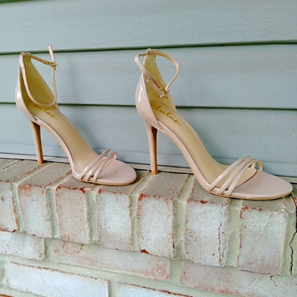 Lulu's | Iva Nude patent ankle strap heel 9